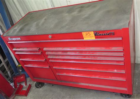 vintage red metal tool box|older snap on tool box.